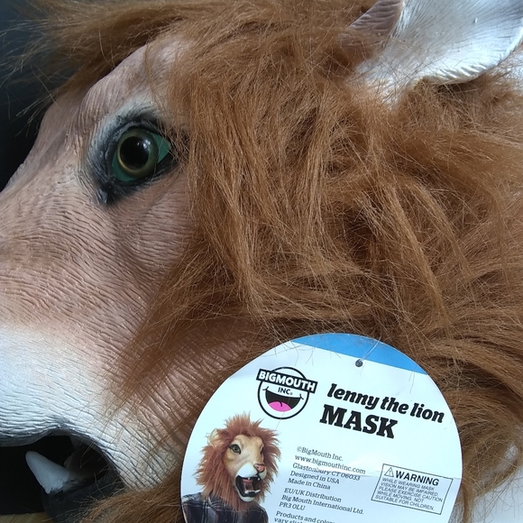 Lenny the Lion Mask - New w/ Tags! Big Mouth,Inc Halloween Design USA # BMMA-L1 - Picture 5 of 10